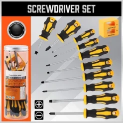 Itopfox 11-Piece Magnetic Screwdriver Set With 5 Phillips And 5 Flat Head Tips For Secure Fastening And Loosening, Includes Storage Box -Itopfox Shop GUEST e0657b15 9bb6 4155 8b19 1e98677f2411