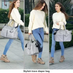 Itopfox Large Tote Diaper Bag For Baby Boys And Girls, Adjustable Shoulder Strap, Multiple Pockets, Waterproof -Itopfox Shop GUEST e08aef10 d21d 4203 b889 f1ae02df85ad