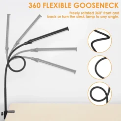 Itopfox LED Desk Lamp With Clamp, Eye-Caring Clip Light For Home Office, 3 Colors Full Brightness, Flexible Gooseneck USB Table Lamp -Itopfox Shop GUEST e25c813c 2251 4751 92c2 8e8de407395d