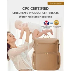 Itopfox Neoprene Waterproof Diaper Backpack For Parents With Changing Pad, Large Storage & 10 Pockets, Travel-Friendly Design (Oat) -Itopfox Shop GUEST e2f2f044 ced9 4db1 8413 55871b4a0b01