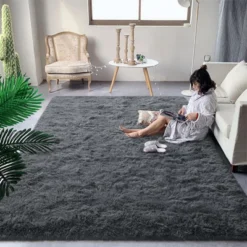 Itopfox Fluffy Dark Grey Area Rug For Bedroom Living Room, Soft Plush Shaggy Deep Gray Kids Rug, Non-Slip And Machine Washable Carpet For Dorm Decor 15 Itopfox Fluffy Dark Grey Area Rug For Bedroom Living Room, Soft Plush Shaggy Deep Gray Kids Rug, Non-Slip And Machine Washable Carpet For Dorm Decor -Itopfox Shop GUEST e3ca186b 9f01 47c8 8c48 ffb8296b5094