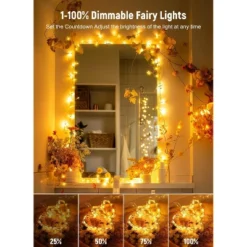 Itopfox Twinkle Fairy Lights With Remote And Timer, 100 LED USB Plug In String Lights, Waterproof 8 Modes For Bedroom Indoor Wreath DIY Party Wedding -Itopfox Shop GUEST e41a61bc 20d8 4969 bb8b 3a21043eab7f