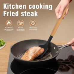 Itopfox Silicone Cooking Utensils Set With Wooden Handles, Heat Resistant Kitchen Tools For Non-Stick Cookware Includes Spatulas, Ladle, Whisk, Tongs 10 Itopfox Silicone Cooking Utensils Set With Wooden Handles, Heat Resistant Kitchen Tools For Non-Stick Cookware Includes Spatulas, Ladle, Whisk, Tongs -Itopfox Shop GUEST e516afbb dea9 40d9 8f33 80cbdea01e72