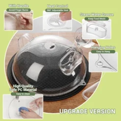 Itopfox Microwave Splatter Cover With Water Steamer, Clear Lid For Food, Integrated Handle, BPA-Free Splatter Guard, Essential Kitchen Gadgets -Itopfox Shop GUEST e6bcefbb dd2e 4d32 9814 e9c21a044413