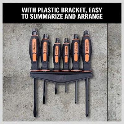 Itopfox 6-Piece Magnetic Screwdriver Set With 3 Phillips & 3 Flat Head Tips, Ergonomic Handle For Comfort & Control, Includes Wall-Mount Rack 3 Itopfox 6-Piece Magnetic Screwdriver Set With 3 Phillips & 3 Flat Head Tips, Ergonomic Handle For Comfort & Control, Includes Wall-Mount Rack - Image 3