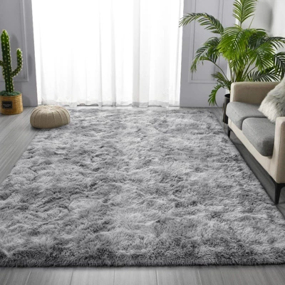 Itopfox Large Shag Area Rug, Tie-Dyed Plush Fuzzy Rug For Living Room, Ultra Soft Fluffy Furry Rug For Bedroom, Indoor Carpet Nursery Rug Home Decor 2 Itopfox Large Shag Area Rug, Tie-Dyed Plush Fuzzy Rug For Living Room, Ultra Soft Fluffy Furry Rug For Bedroom, Indoor Carpet Nursery Rug Home Decor - Image 2