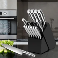 Itopfox Premium Kitchen Knife Set With Wooden Block & Built-in Sharpener - 15-Piece Chef, Slicing, Santoku, Bread, Utility, Paring & Steak Knives 10 Itopfox Premium Kitchen Knife Set With Wooden Block & Built-in Sharpener - 15-Piece Chef, Slicing, Santoku, Bread, Utility, Paring & Steak Knives -Itopfox Shop GUEST e7fe484f 1282 49be 90d2 2158cb797a7e