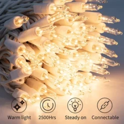 Itopfox Clear Christmas Lights Set With 100 Warm White Mini Bulbs For Indoor Christmas Tree, Garland, Wedding, Party, Festival Decoration -Itopfox Shop GUEST e8c4f16a 2d58 47f4 8940 8e27d6095afb