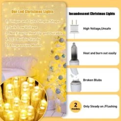 Itopfox Connectable Warm White String Lights For Indoor Bedroom 8 Modes Christmas Fairy Light Plug In Classroom 100 LED Twinkle Lights For Tree Decor -Itopfox Shop GUEST ea99c82c d158 468c 8a7a ccaa17a9faac