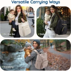 Itopfox Neoprene Diaper Backpack Small Lightweight Water Resistant Baby Bag With Changing Pad And Stroller Straps For Boys Girls Newborn -Itopfox Shop GUEST ebb9b685 fb45 4db6 9ab2 80acc91225e0