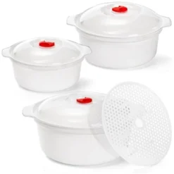 Itopfox 3-Piece Microwave-Safe Bowl Set With Lids & Steamer Rack, BPA-Free Soup & Ramen Cookware For Kitchen, Office, Dorm - Nesting Design 13 Itopfox 3-Piece Microwave-Safe Bowl Set With Lids & Steamer Rack, BPA-Free Soup & Ramen Cookware For Kitchen, Office, Dorm - Nesting Design -Itopfox Shop GUEST eda1e486 e91a 427c 9089 aae3a283cd56