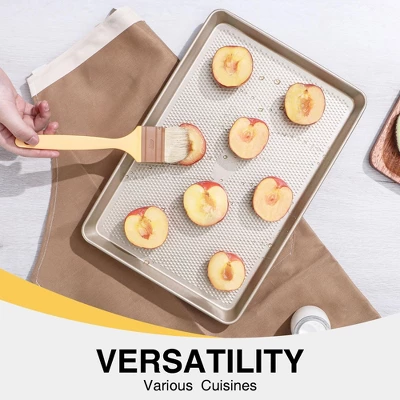 Itopfox Jelly Roll Pan With Diamond Texture Surface, Commercial Cookie Sheets For Baking, Nonstick Cooking Tray For Oven 6 Itopfox Jelly Roll Pan With Diamond Texture Surface, Commercial Cookie Sheets For Baking, Nonstick Cooking Tray For Oven - Image 6