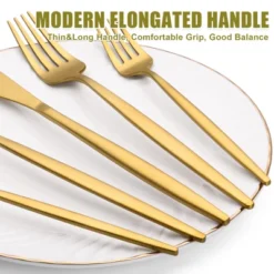 Itopfox 40-Piece Gold Flatware Set For 8, Stainless Steel Cutlery Set With Forks, Knives, Spoons, Elegant Satin Finish For Home, Kitchen, Restaurant 9 Itopfox 40-Piece Gold Flatware Set For 8, Stainless Steel Cutlery Set With Forks, Knives, Spoons, Elegant Satin Finish For Home, Kitchen, Restaurant -Itopfox Shop GUEST f0470828 497c 460b 83fe 02d5b031cd80