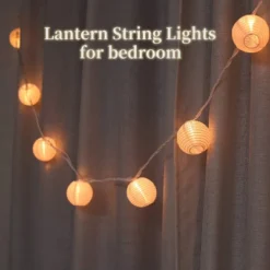 Itopfox Lantern String Lights Plug In, Outdoor White Lights For Patio, Bedroom With 10 Nylon Lanterns (Assembly Required) -Itopfox Shop GUEST f2362fd1 bef9 4662 a1b9 a8347aee3f15