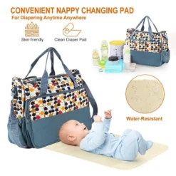 Itopfox 5-Piece Diaper Bag Set With Large Tote, Medium Tote, Insulated Bottle Bag, Snack Bag & Changing Pad, Waterproof -Itopfox Shop GUEST f5025430 58af 494f 9cb6 e258bf9fc94f