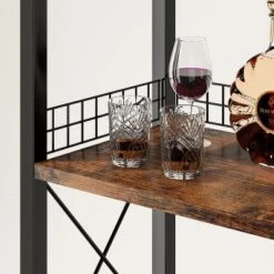Itopfox 4-Tier Freestanding Wine Rack With Tabletop, Glass Holder, Storage Drawer For Liquor & Glasses, Industrial Style Bar Cabinet For Living Room 10 Itopfox 4-Tier Freestanding Wine Rack With Tabletop, Glass Holder, Storage Drawer For Liquor & Glasses, Industrial Style Bar Cabinet For Living Room -Itopfox Shop GUEST f72ed151 598b 49c2 bd11 64f9a31445f4