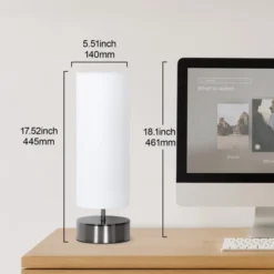 Itopfox Touch Table Lamp, 3-Way Dimmable Modern Minimalist Accent Bedside Lamp With Cylinder Fabric Shade, Night Light Nightstand Desk Lamp -Itopfox Shop GUEST f7c8d625 75eb 47a2 a253 7a6d29a5d6e1