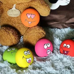 Itopfox Smile Face Squeaky Dog Toys, Soft Latex Squeak Balls For Small Dogs & Puppies, Fun Chew Toy Set Of 6, Non-Toxic & Easy To Clean -Itopfox Shop GUEST f8b99cfd 7a74 4361 b9f6 9fd11db970ae