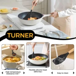 Itopfox 34-Piece Silicone Cooking Utensil Set With Wooden Handles Heat Resistant Kitchen Tools For Nonstick Cookware Includes Spatulas, Spoons, Tongs -Itopfox Shop GUEST f934a35a 23ef 4833 b6e5 d936b76bdd75