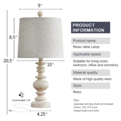 Itopfox Rustic Table Lamp Set Of 2 For Living Room Farmhouse Bedside Desk Lamps Bedroom Nightstand Vintage Linen Washed Decor -Itopfox Shop GUEST fb58d5e9 d7fb 457c 9a9c 4535e29e941e