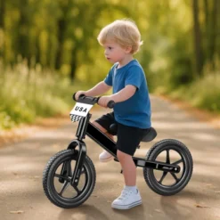 Itopfox Toddler Balance Bike For 2-5 Year Olds, No Pedal Toy Bike With Tool-Free Adjustment, Includes Custom Plate & 3 Stickers Black -Itopfox Shop GUEST fb734932 a09a 4da3 b05a 2d09089a4f0b