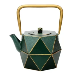 Itopfox Stovetop Safe Japanese Cast Iron Tea Kettle, Diamond Design Teapot With Removable Infuser For Loose Leaf Tea, Dark Green -Itopfox Shop GUEST fb7ff0a6 4297 4674 bac8 492a87b21166