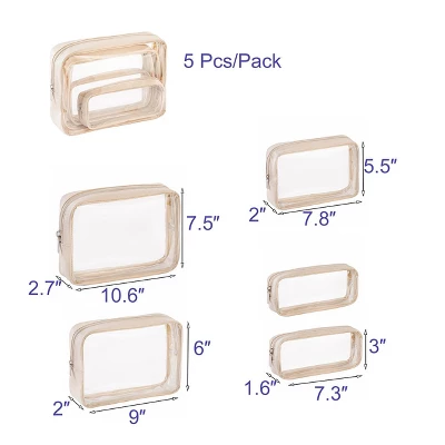 Itopfox 5-Piece Clear Waterproof TPU Baby Organizer Set For Diapers, Toys, And Travel Accessories, Nestable Bags 2 Itopfox 5-Piece Clear Waterproof TPU Baby Organizer Set For Diapers, Toys, And Travel Accessories, Nestable Bags - Image 2