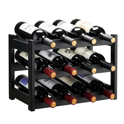 Itopfox 3-Tier Bamboo Wine Rack, Sturdy And Durable Wine Storage Cabinet Shelf For Pantry, Kitchen, Holds 12 Bottles Securely 6 Itopfox 3-Tier Bamboo Wine Rack, Sturdy And Durable Wine Storage Cabinet Shelf For Pantry, Kitchen, Holds 12 Bottles Securely - Image 6