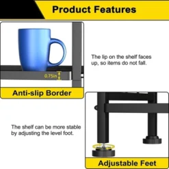 Itopfox 6-Tier Standing Storage Shelf For Bathroom, Kitchen & Laundry Room Organization, Sturdy Metal Shelving Unit Pantry Rack In Black -Itopfox Shop GUEST fdd890f5 24b0 47e4 8fcd fffe531b6e38