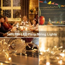 Itopfox 33Ft 100 LED Fairy Lights Warm White Outdoor String Lights With Remote Dimmable Timer 8 Modes For Wedding Party Garden Decoration -Itopfox Shop GUEST fe182208 85cf 4eb4 8358 e8d6ebeef69b