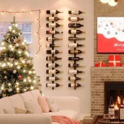 Itopfox 36 Bottle Wall Mounted Wine Rack, Modular Hanging Rack For DIY Display, Detachable 3 Pack Bottle Holder, Black Metal Storage For Bar, Cellar -Itopfox Shop GUEST fe831993 3f9f 4d3d aa3f e7f81bdb7e9f