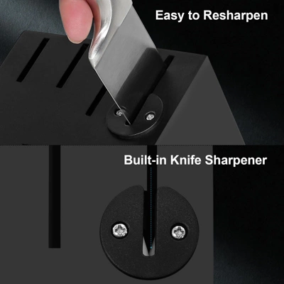 Itopfox Premium Kitchen Knife Set With Wooden Block & Built-in Sharpener - 15-Piece Chef, Slicing, Santoku, Bread, Utility, Paring & Steak Knives 6 Itopfox Premium Kitchen Knife Set With Wooden Block & Built-in Sharpener - 15-Piece Chef, Slicing, Santoku, Bread, Utility, Paring & Steak Knives - Image 6