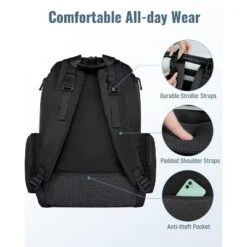 Itopfox Multifunctional Diaper Backpack With Insulated Pockets, Water Resistant Baby Bag For Men & Women, Stroller Straps, Black 13 Itopfox Multifunctional Diaper Backpack With Insulated Pockets, Water Resistant Baby Bag For Men & Women, Stroller Straps, Black -Itopfox Shop GUEST fe8f0846 5cb4 4ea2 bcc2 ff6bbfd35d33