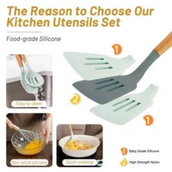 Itopfox 35-Piece Silicone Kitchen Utensil Set With Wooden Handles, Non-Stick Cooking Tools Including Spatula, Spoon, Turner, Tongs, Measuring Cups 11 Itopfox 35-Piece Silicone Kitchen Utensil Set With Wooden Handles, Non-Stick Cooking Tools Including Spatula, Spoon, Turner, Tongs, Measuring Cups -Itopfox Shop GUEST fefc7a6e bed5 46a0 be05 60b12c752d37