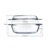 Itopfox Small Round Glass Casserole Dish With Lid, Microwave And Oven Safe Mini Glass Bowl For Cooking And Serving