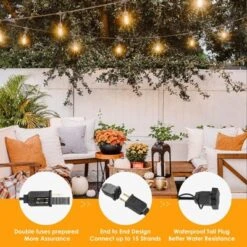 Itopfox 96FT LED Outdoor String Lights, Dimmable Waterproof Patio Lights With Shatterproof Edison Vintage Bulbs For Backyard Porch Garden 12 Itopfox 96FT LED Outdoor String Lights, Dimmable Waterproof Patio Lights With Shatterproof Edison Vintage Bulbs For Backyard Porch Garden -Itopfox Shop GUEST fffc9e79 f157 43f4 af2f f8bc9321b8bc